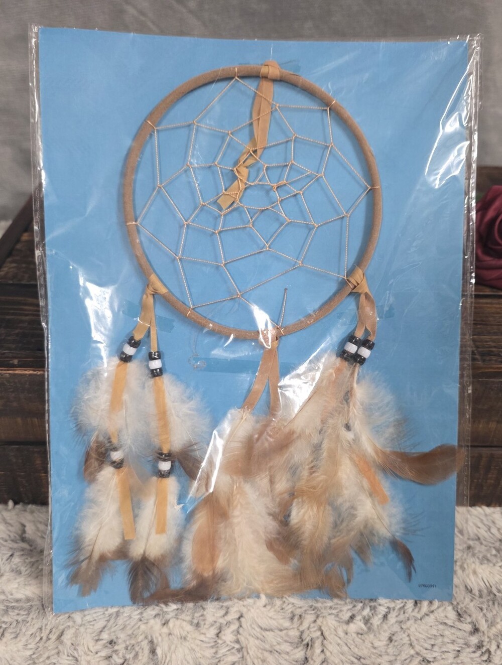 Dreamcatcher with Beads and Feathers Native American Lakota Sioux Style